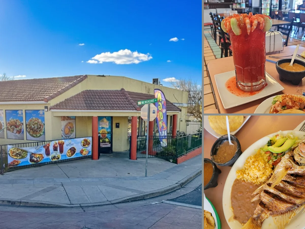 Family-style meal served in a Mexican restaurant.